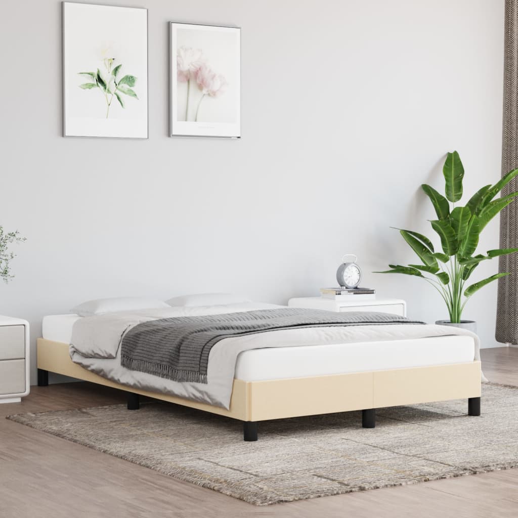 JUNG Vida Bettgestell ohne Matratze Creme 120x190 cm Stoff