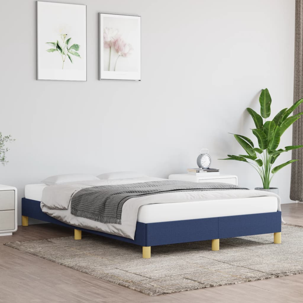 JUNG Vida Bettgestell ohne Matratze Blau 120x190 cm Stoff
