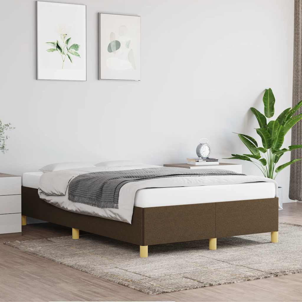 JUNG Vida Bettgestell ohne Matratze Dunkelbraun 120x190 cm Stoff