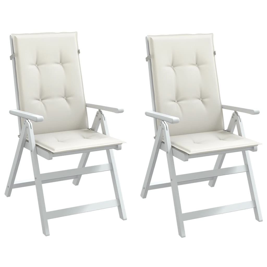JUNG Vida Hochlehner-Auflagen 2 Stk. Melange Creme 120x50x4 cm Stoff