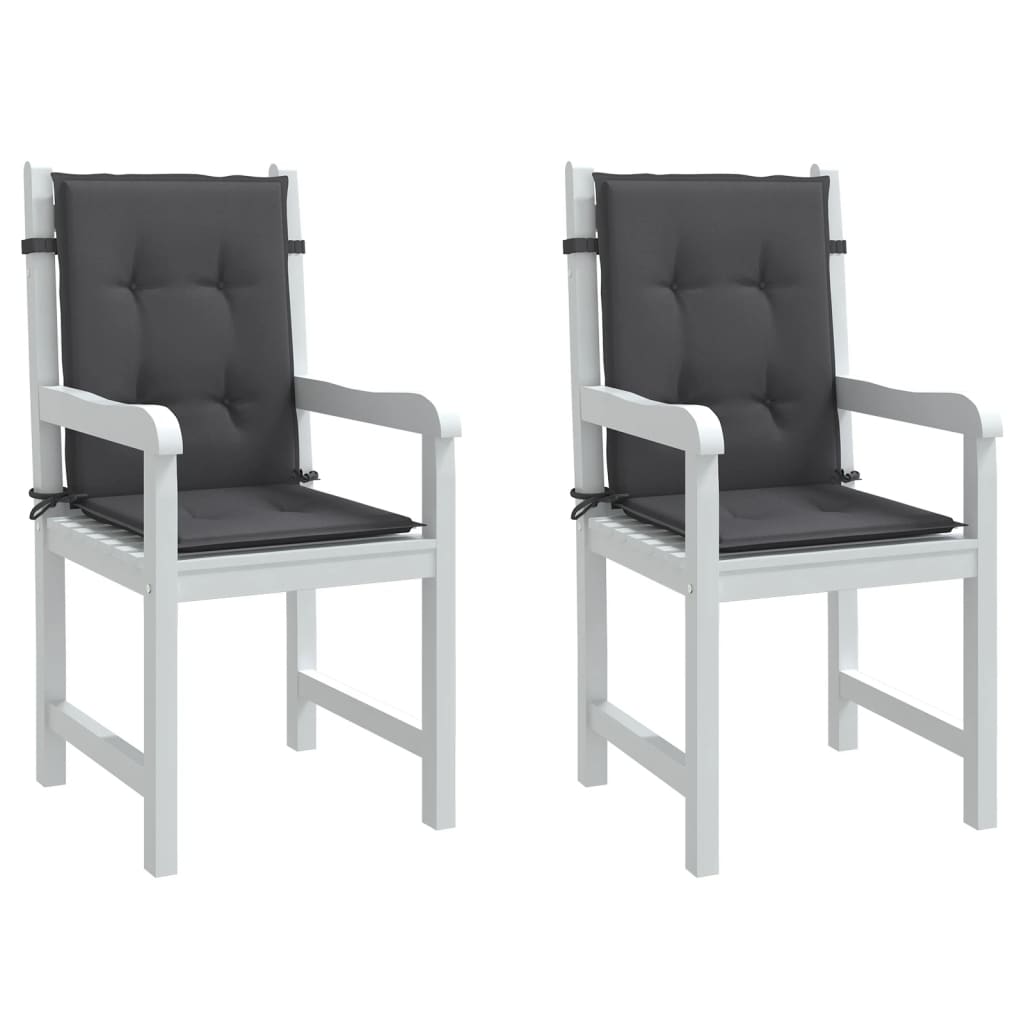 JUNG Vida Niedriglehner-Auflagen 2 Stk Melange Anthrazit 100x50x4cm Stoff