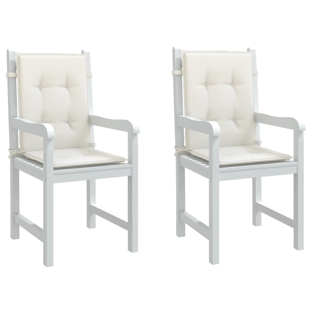 JUNG Vida Niedriglehner-Auflagen 2 Stk. Melange Creme 100x50x4 cm Stoff