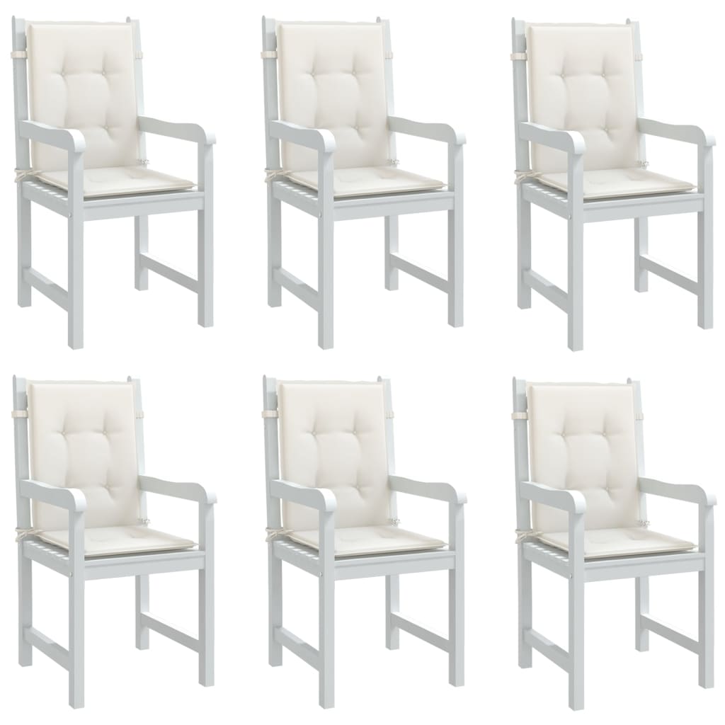 JUNG Vida Niedriglehner-Auflagen 6 Stk. Melange Creme 100x50x4 cm Stoff