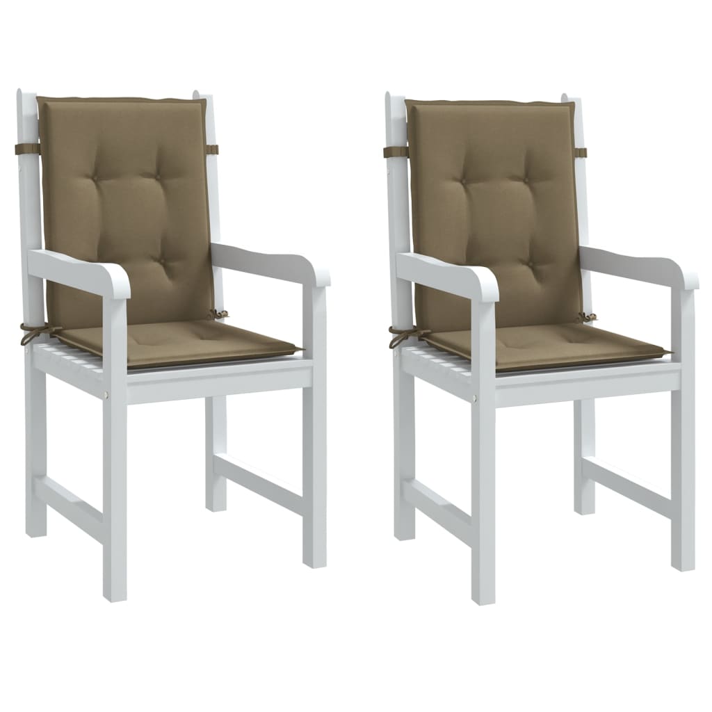 JUNG Vida Niedriglehner-Auflagen 2 Stk. Melange Taupe 100x50x4 cm Stoff