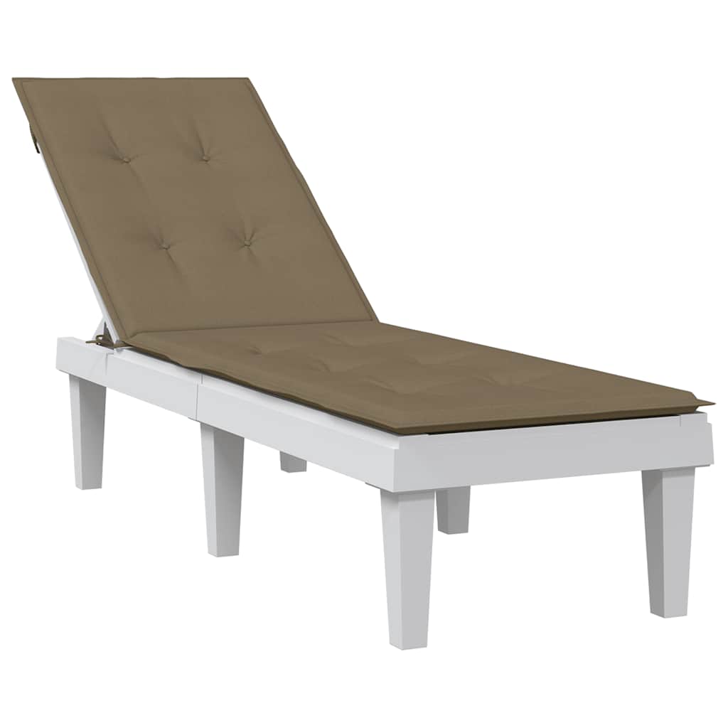 JUNG Vida Liegestuhl-Auflage Melange Taupe (75+105) x 50 x 4 cm Stoff