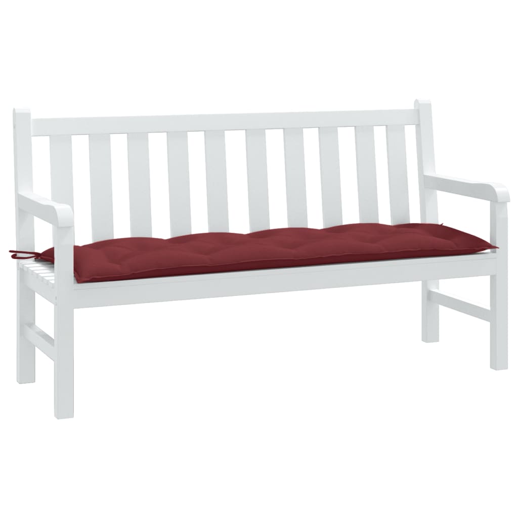 JUNG Vida Gartenbank-Auflage Melange Weinrot 150x50x7 cm Stoff