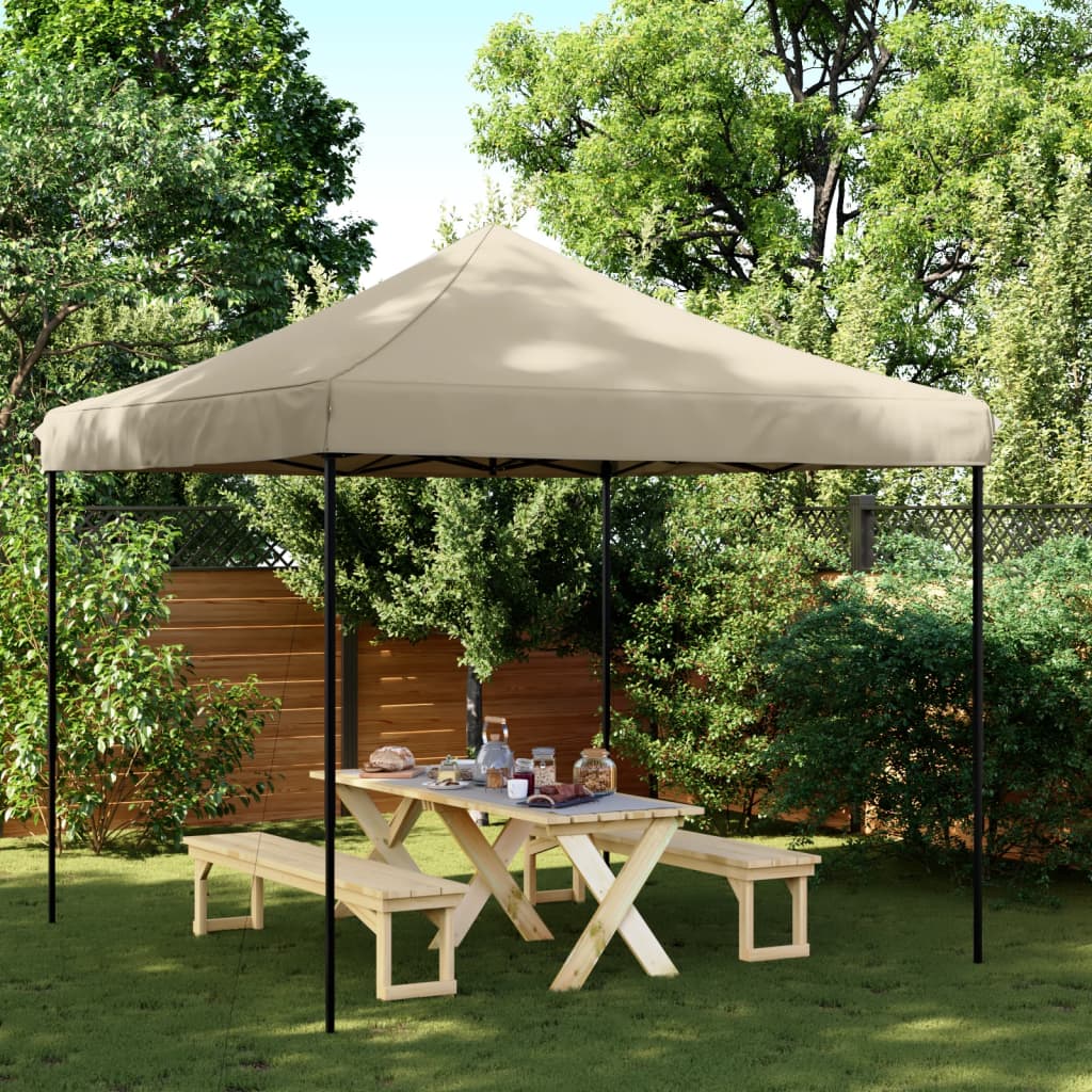 JUNG Vida Partyzelt Faltbar Pop-Up Taupe 292x292x315 cm