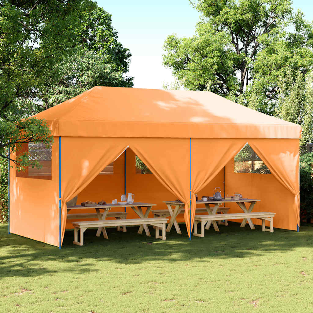 JUNG Vida Partyzelt Faltbar Pop-Up mit 4 Seitenteilen Orange