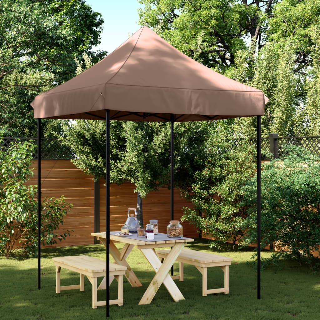 JUNG Vida Partyzelt Faltbar Pop-Up Braun 200x200x306 cm