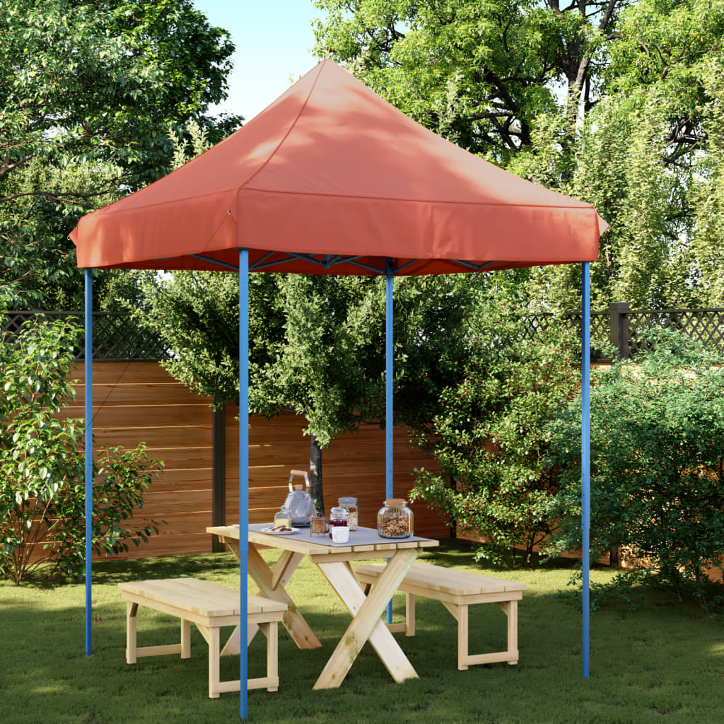 JUNG Vida Partyzelt Faltbar Pop-Up Terrakottarot 200x200x306 cm