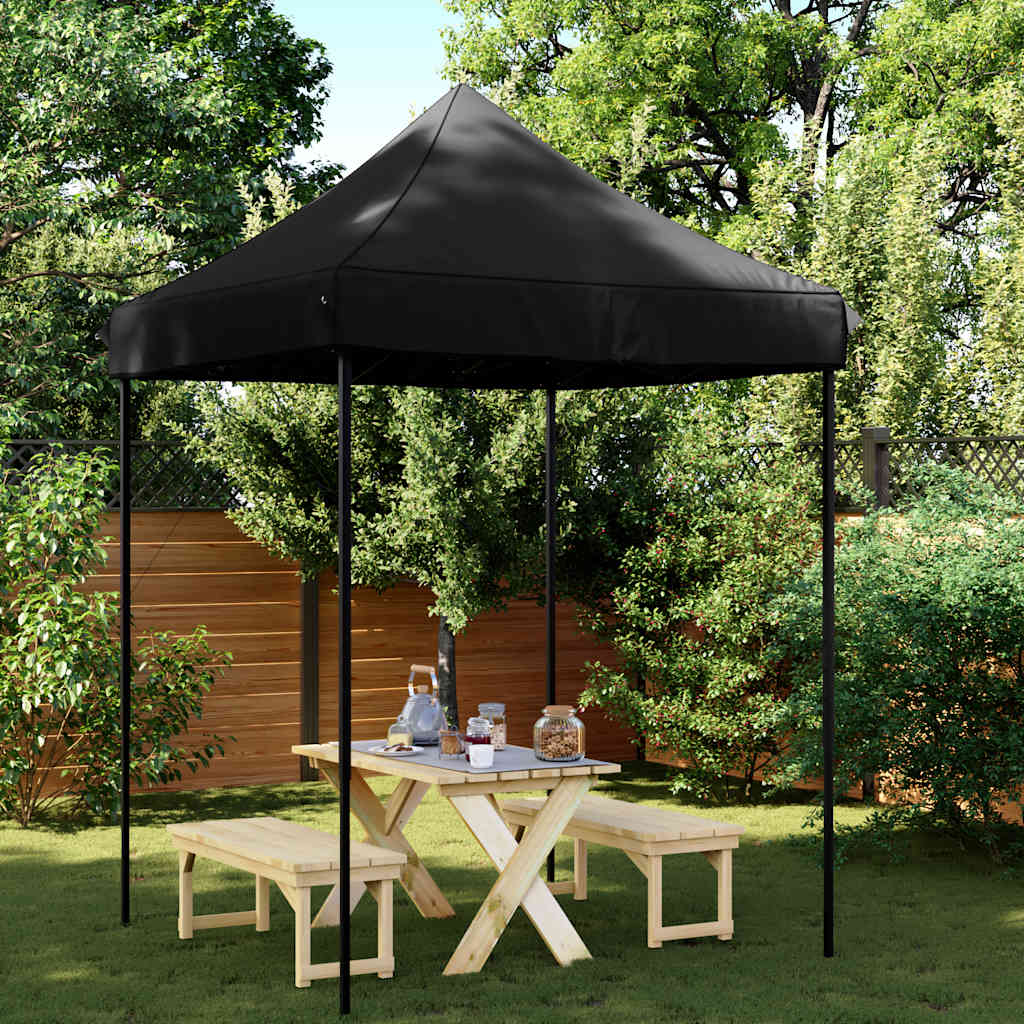 JUNG Vida Partyzelt Faltbar Pop-Up Schwarz 200x200x306 cm