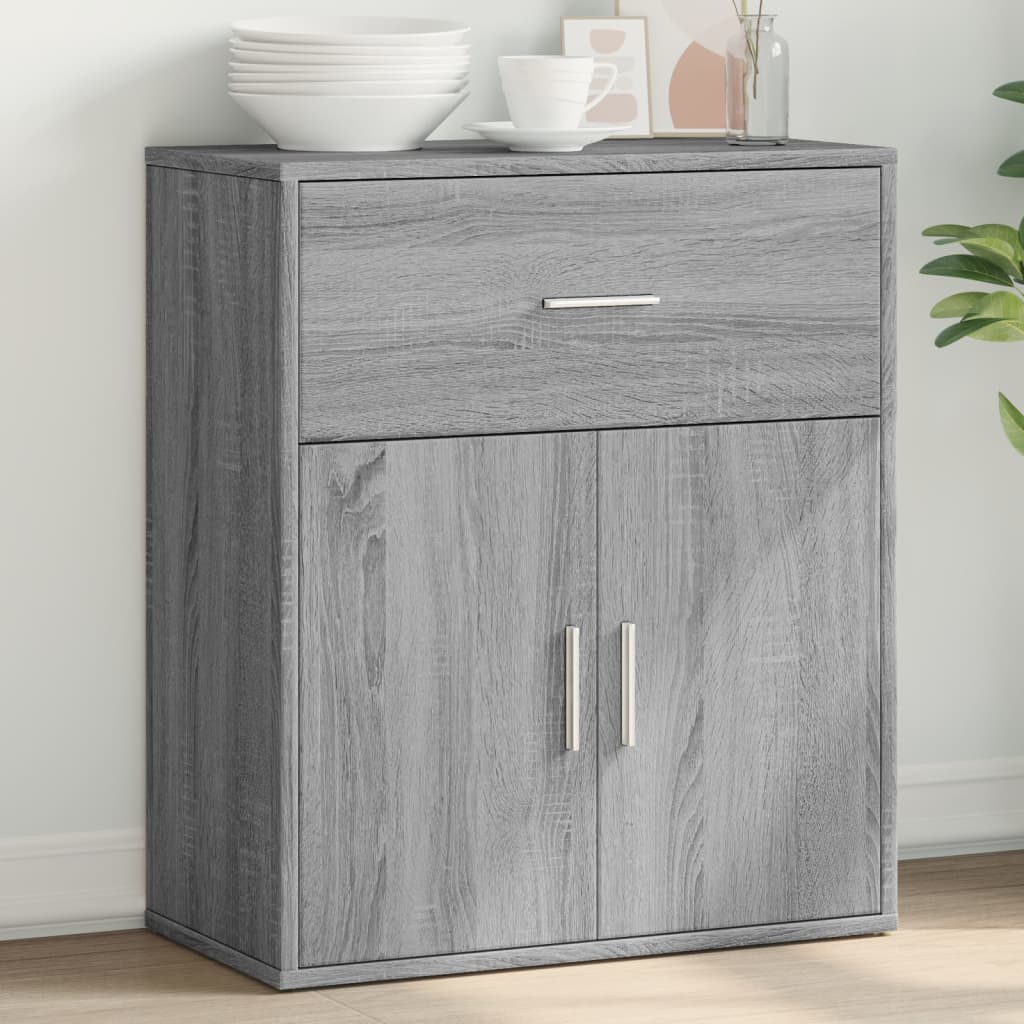 JUNG Vida Sideboard Grau Sonoma-Eiche 60x31x70 cm Holzwerkstoff