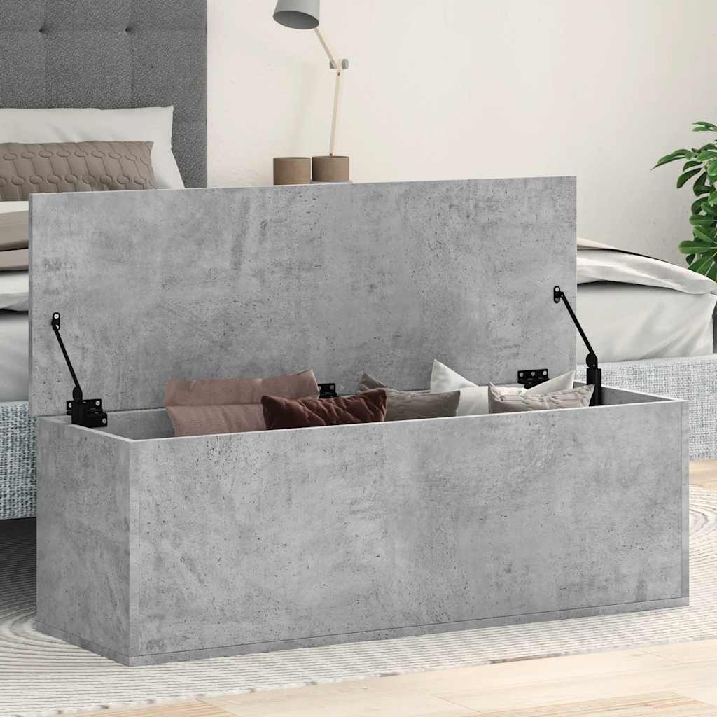 JUNG Vida Truhe Betongrau 102x35x35 cm Holzwerkstoff