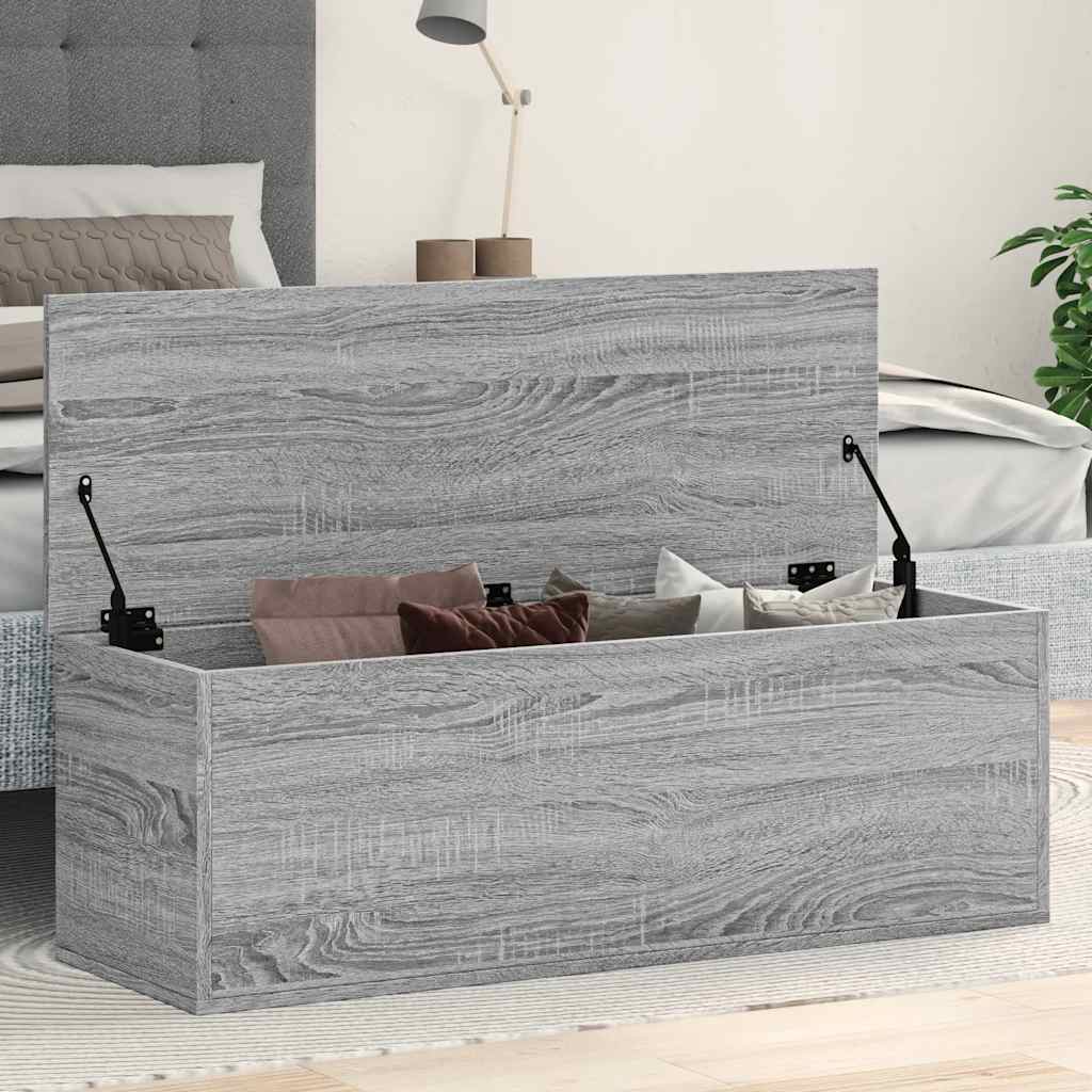 JUNG Vida Truhe Grau Sonoma 102x35x35 cm Holzwerkstoff