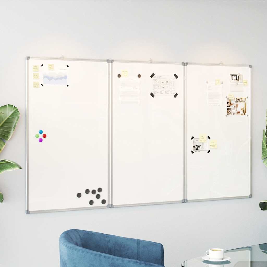 JUNG Vida Magnetisches Whiteboard Klappbar 180x80x1,7 cm Aluminium
