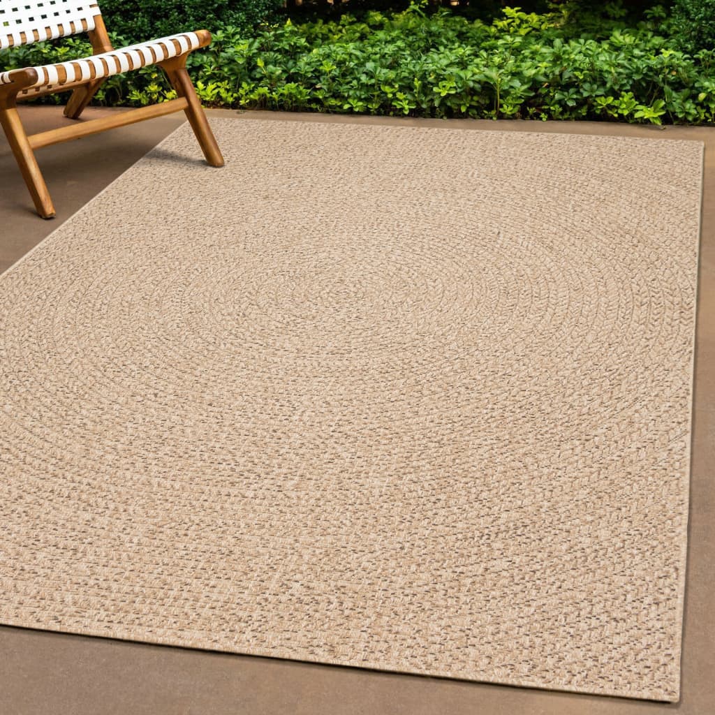 JUNG Vida Teppich ZIZUR 240x240 cm Jute-Optik Indoor und Outdoor