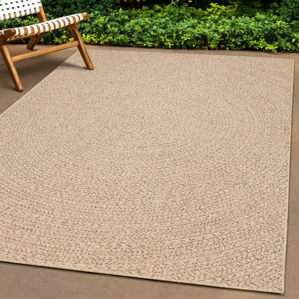 JUNG Vida Teppich ZIZUR 240x340 cm Jute-Optik Indoor und Outdoor
