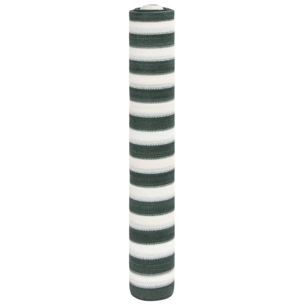 JUNG Vida Zaunblende Grün und Weiß 2x50 m HDPE 75 g/m²