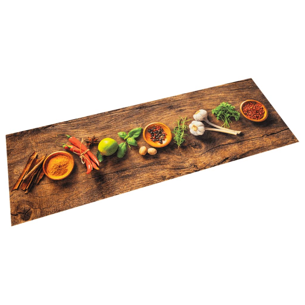 JUNG Vida Küchenteppich Waschbar Gewürze 45x150 cm Samt