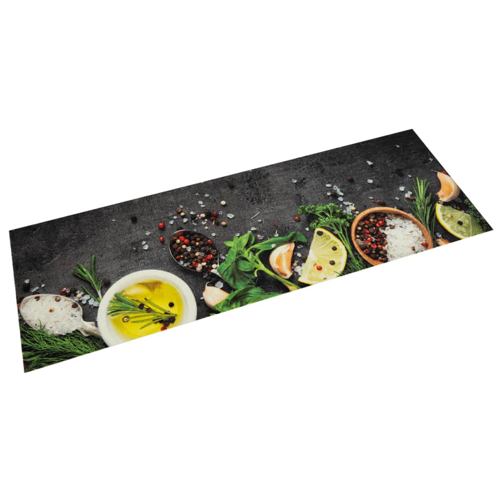 JUNG Vida Küchenteppich Waschbar Gewürze 45x150 cm Samt