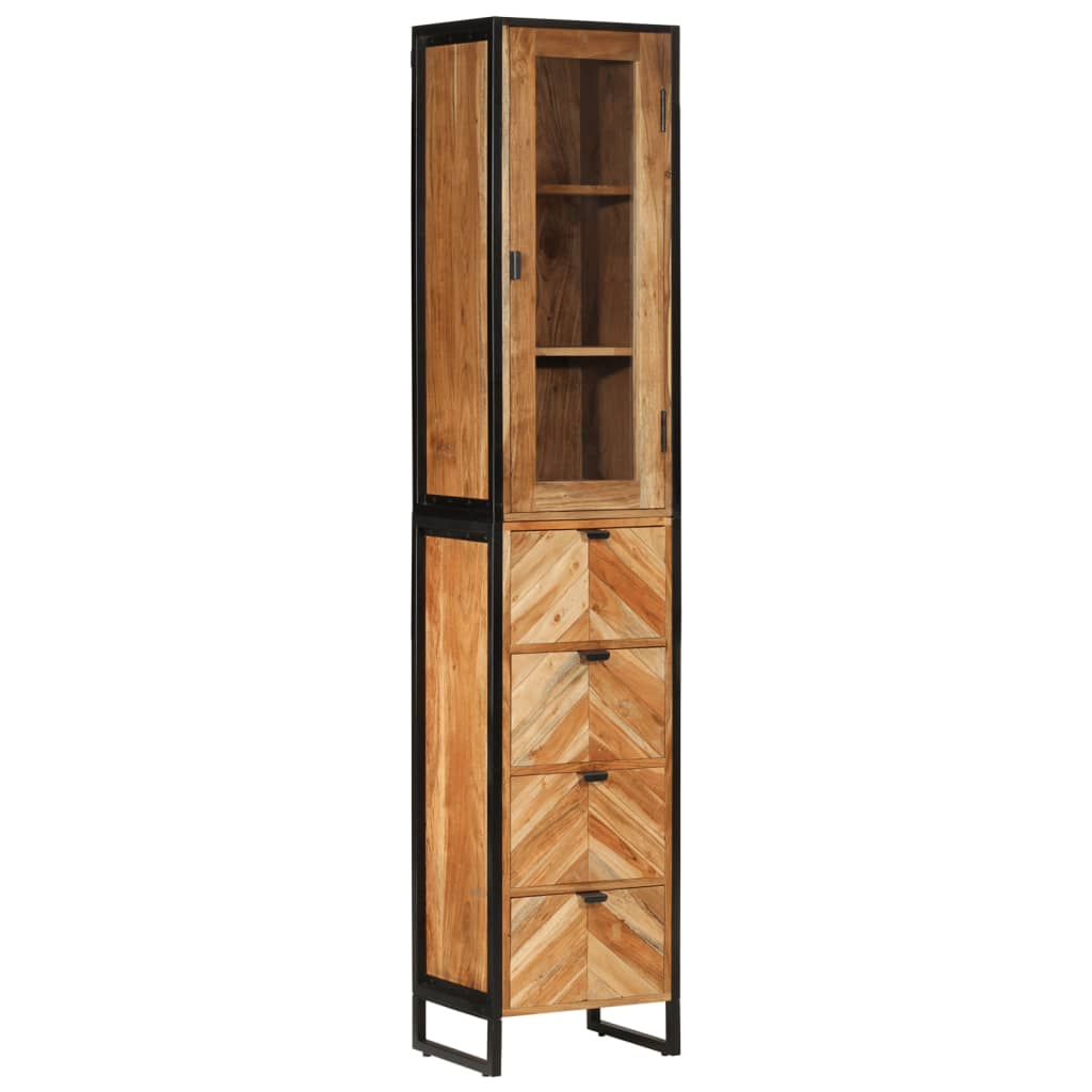JUNG Vida Badschrank 40x27x190 cm Eisen und Massivholz Akazie