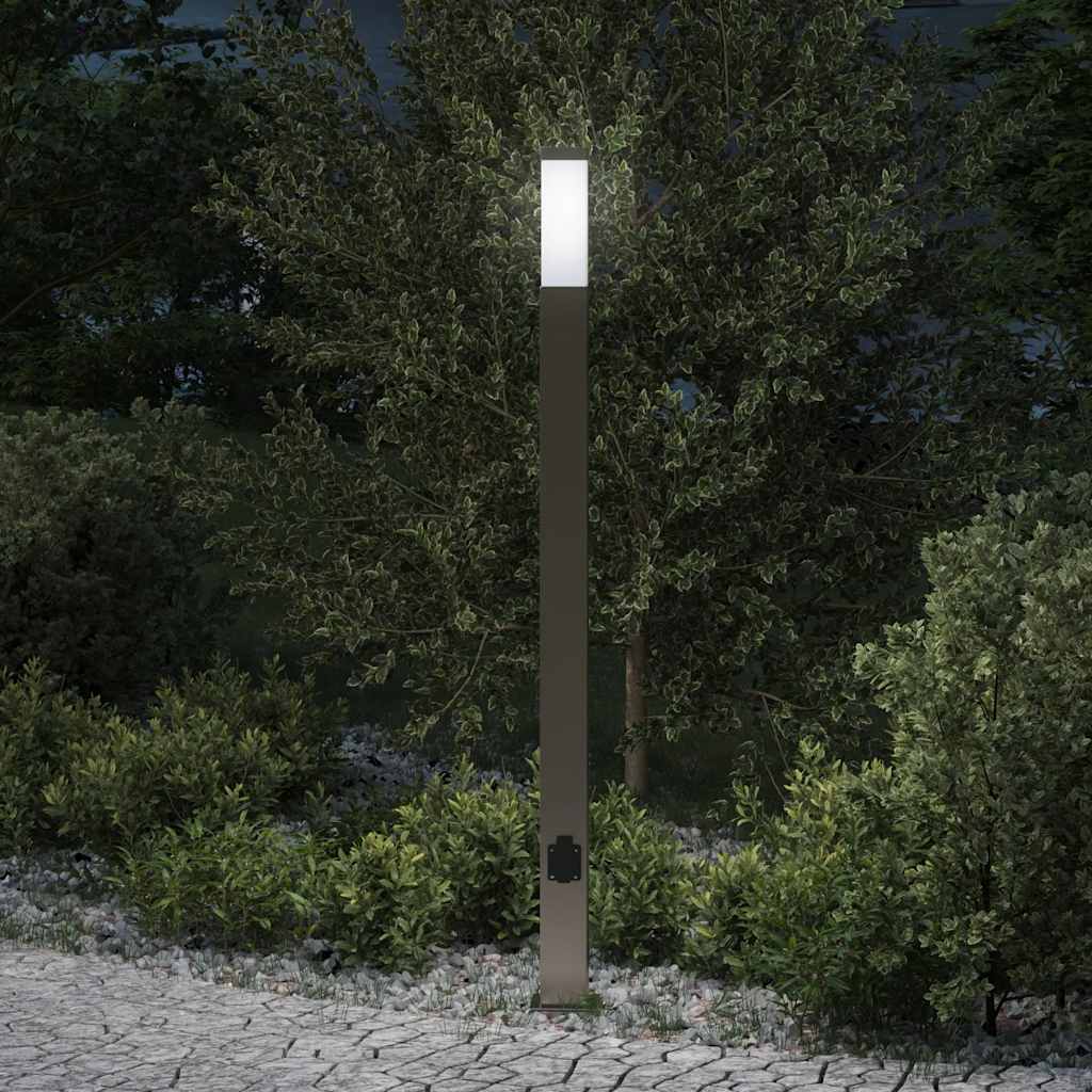 JUNG Vida Pollerleuchte mit Auslass 110 cm Edelstahl IP44