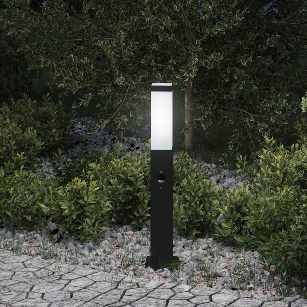 JUNG Vida Pollerleuchte mit Sensor 50 cm Schwarz IP44