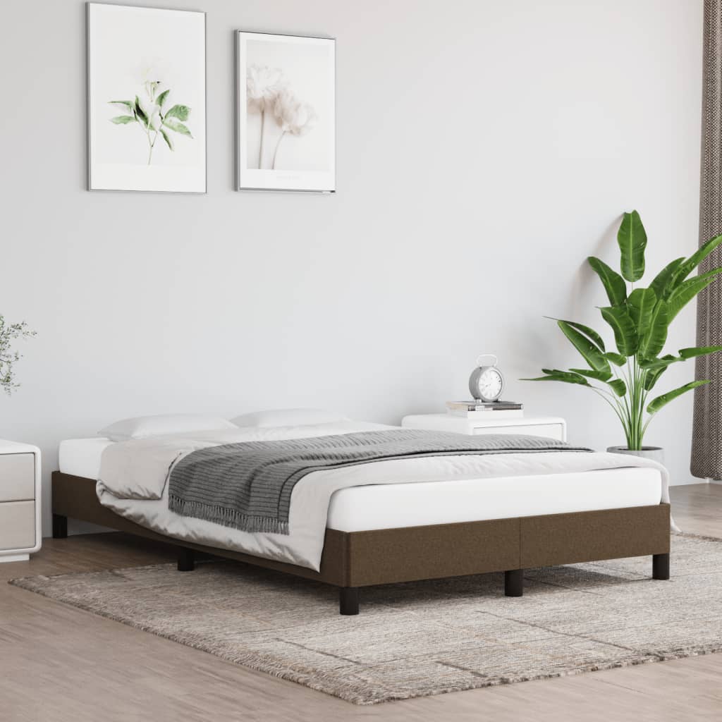 JUNG Vida Bettgestell ohne Matratze Dunkelbraun 120x190 cm Stoff