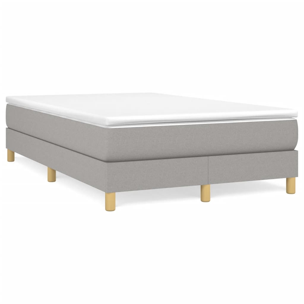 JUNG Vida Boxspringbett mit Matratze Hellgrau 120x190 cm Stoff
