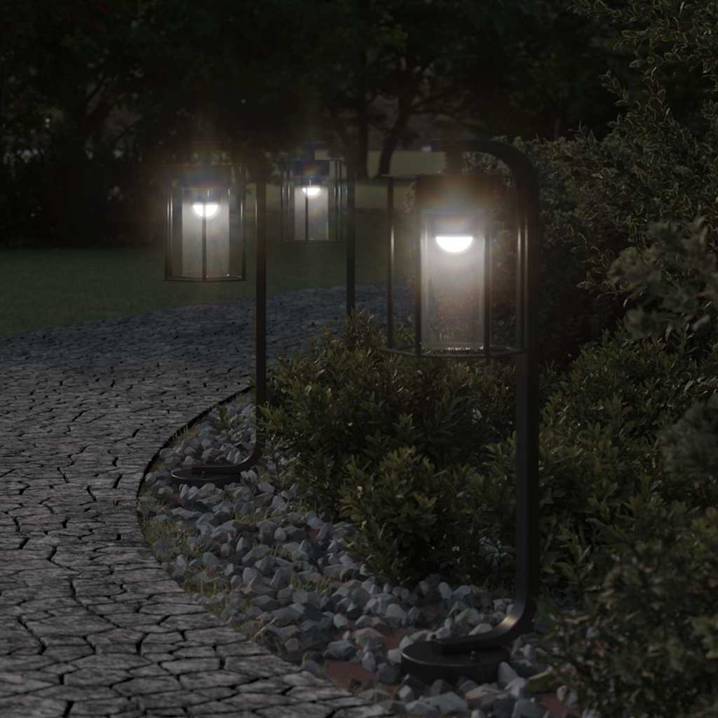JUNG Vida Wegeleuchten 3 Stk. Schwarz 60 cm Edelstahl