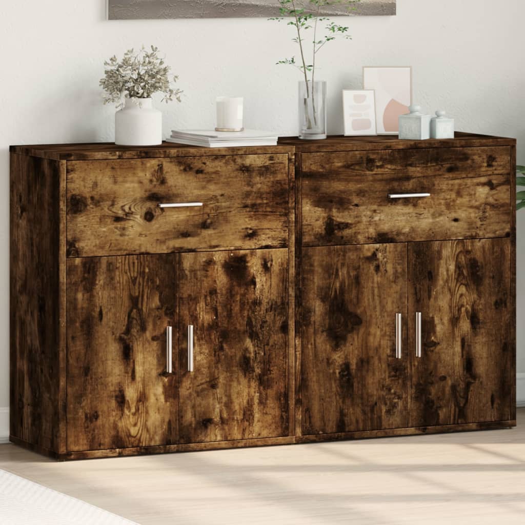 JUNG Vida Sideboards 2 Stk. Räuchereiche 60x31x70 cm Holzwerkstoff
