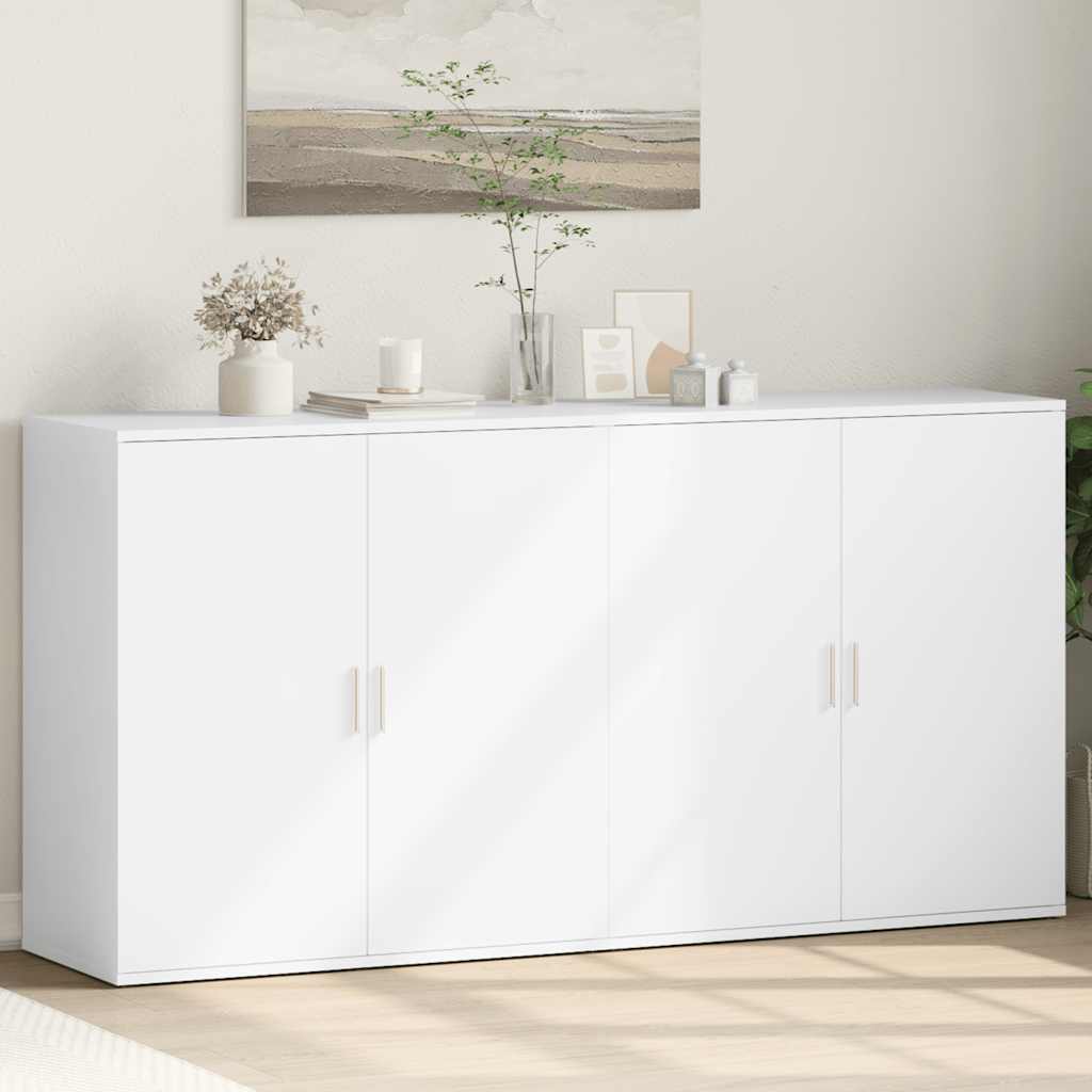 JUNG Vida Sideboards 2 Stk. Weiß 79x38x80 cm Holzwerkstoff