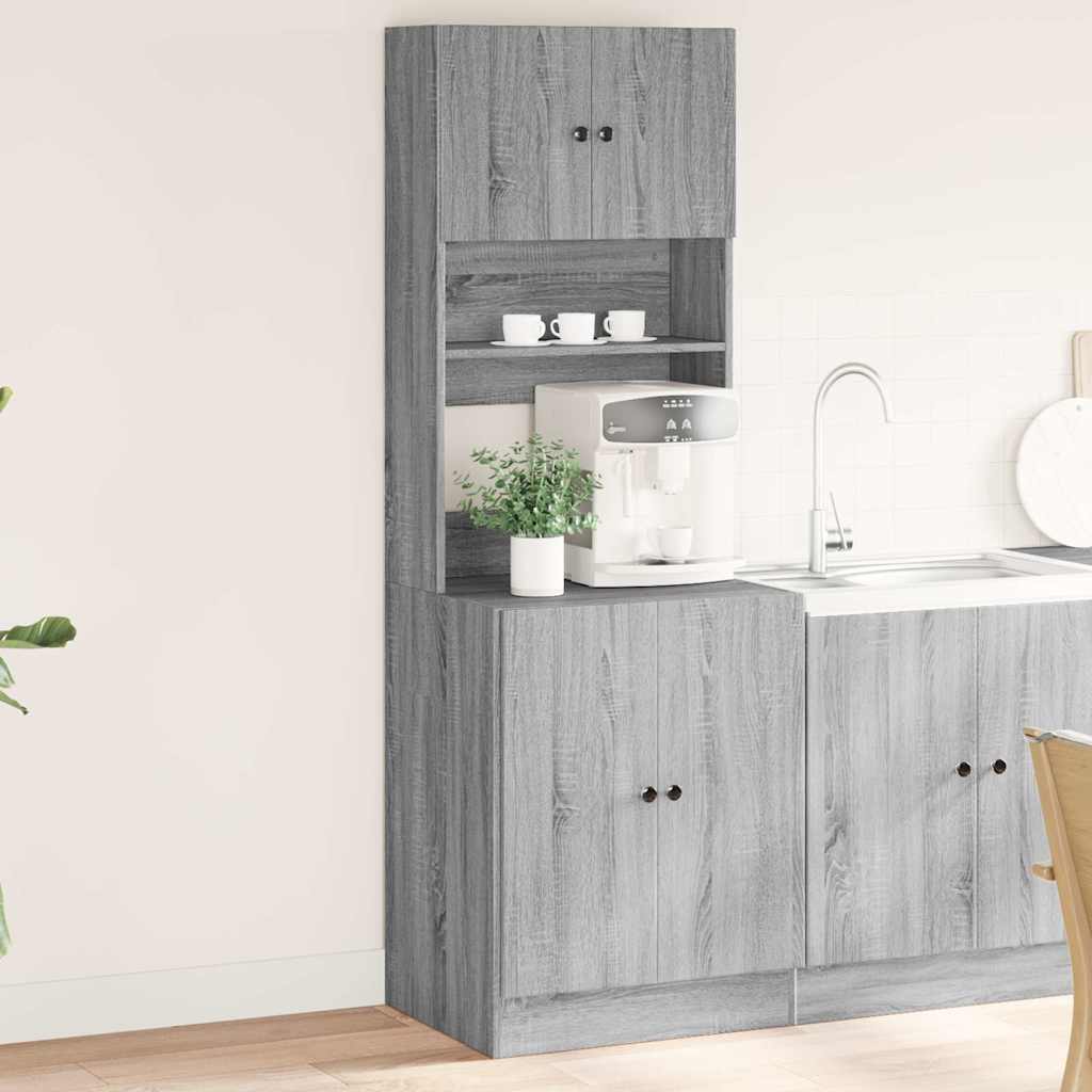 JUNG Vida Küchenschrank Grau Sonoma 60x50x180 cm Holzwerkstoff