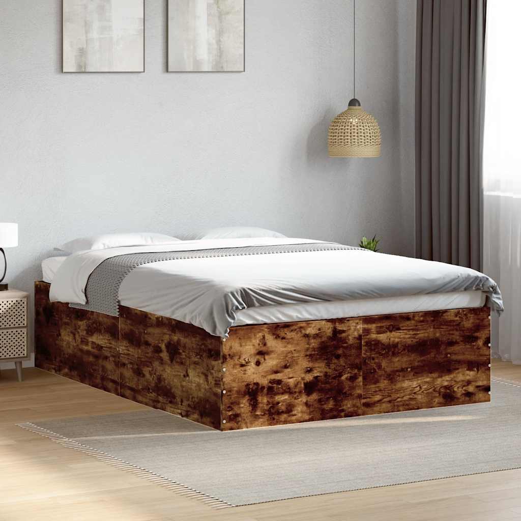 JUNG Vida Bettgestell Räuchereiche 120x200 cm Holzwerkstoff
