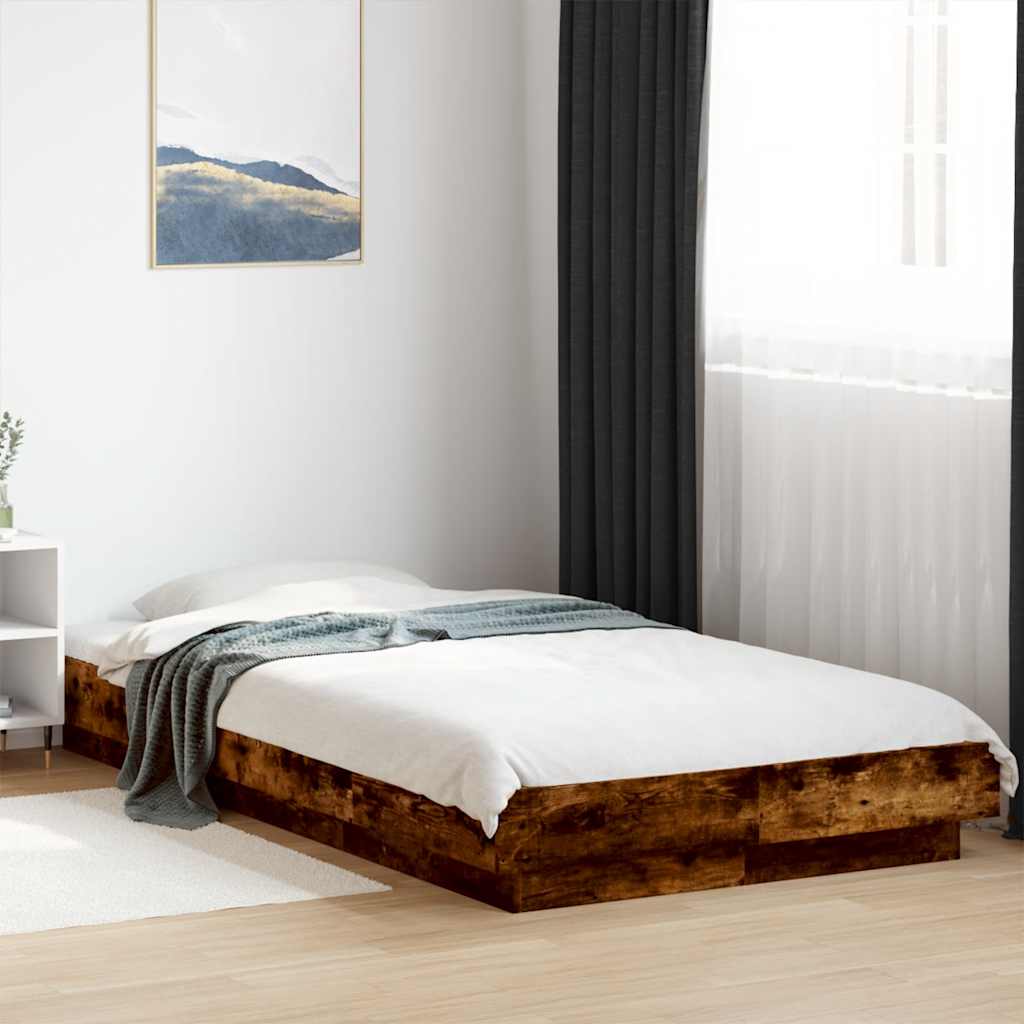 JUNG Vida Bettgestell Räuchereiche 100x200 cm Holzwerkstoff