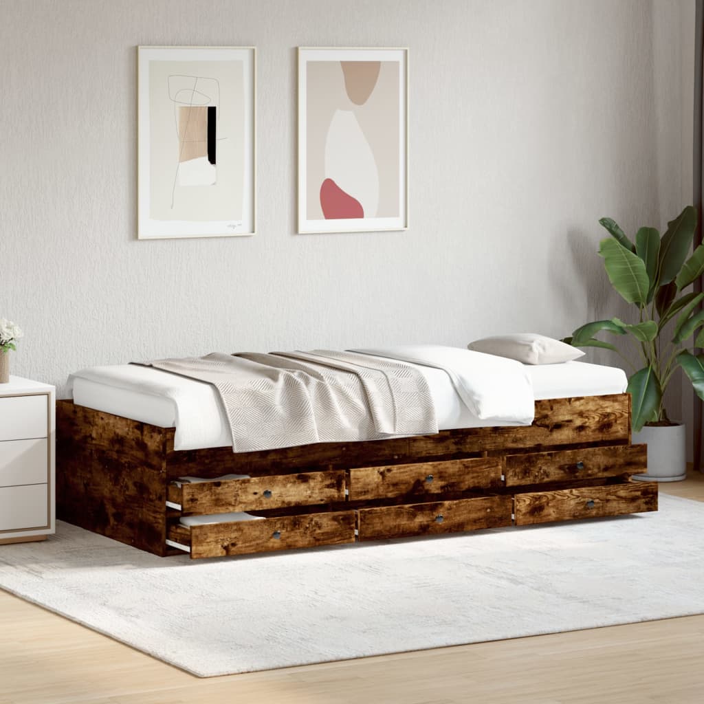 JUNG Vida Tagesbett mit Schubladen ohne Matratze Räuchereiche 90x200 cm