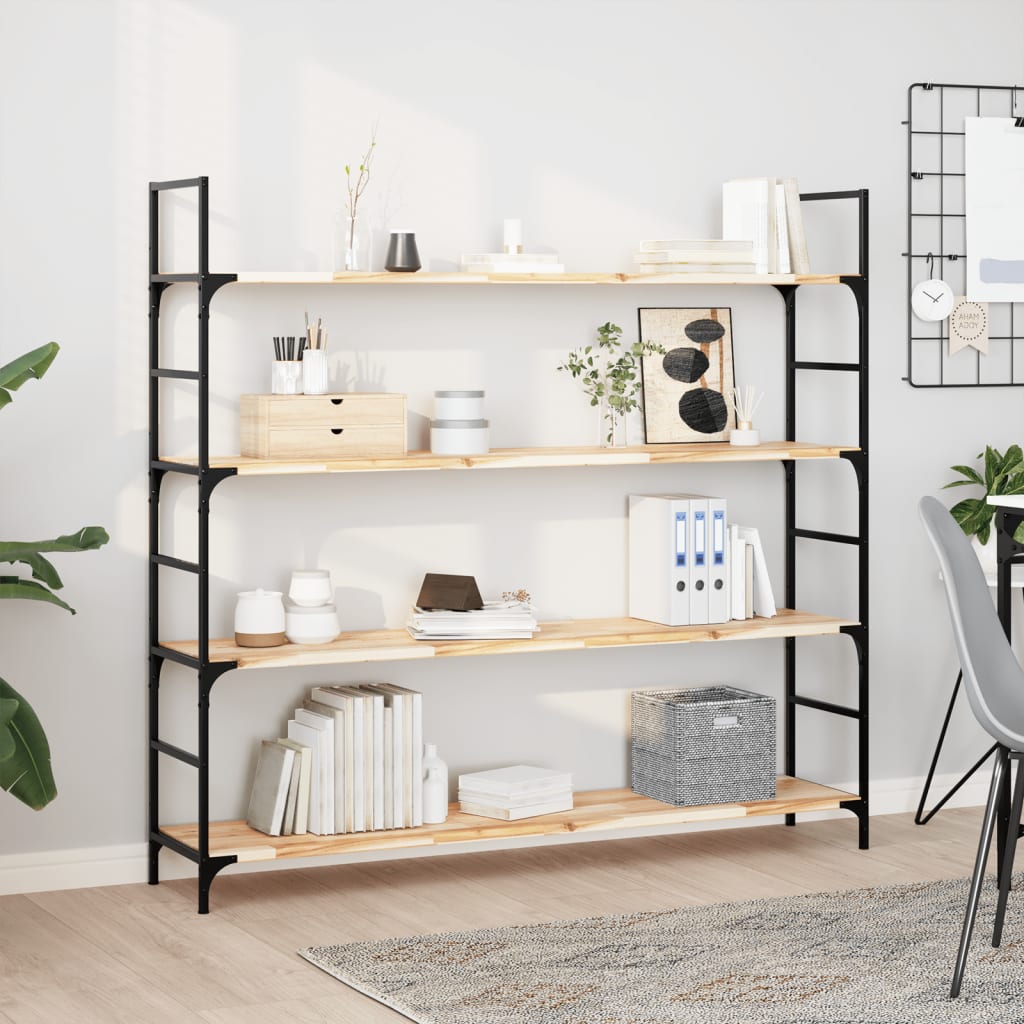 JUNG Vida Schweberegale 2 Stk. 120x30x2 cm Massivholz Akazie Unbehandelt