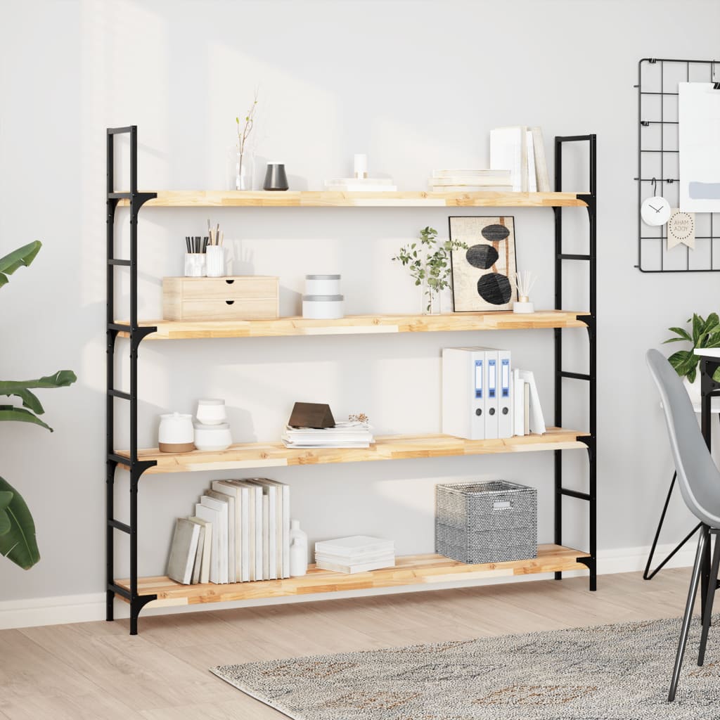 JUNG Vida Schweberegale 3 Stk. 160x20x4 cm Massivholz Akazie Unbehandelt