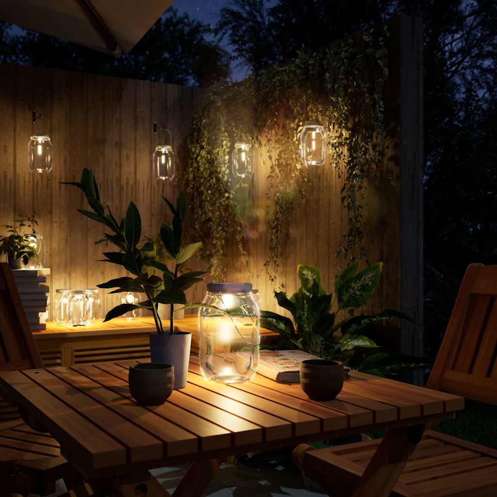 JUNG Vida Solarleuchten Einmachglas-Design 12 Stk. Warmweiß