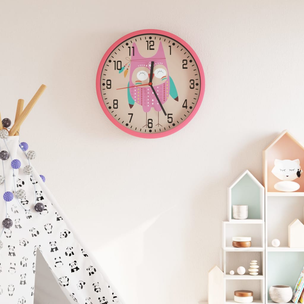 JUNG Vida Wanduhr Rosa Ø25,5 cm Polystyren und Glas