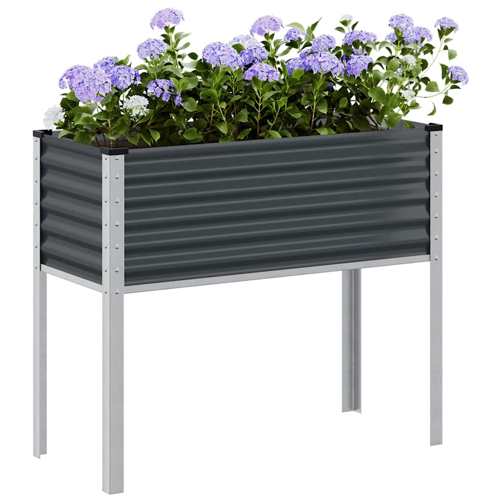 JUNG Vida Garten-Pflanzgefäß Anthrazit 100 x 45 x 90 cm Stahl