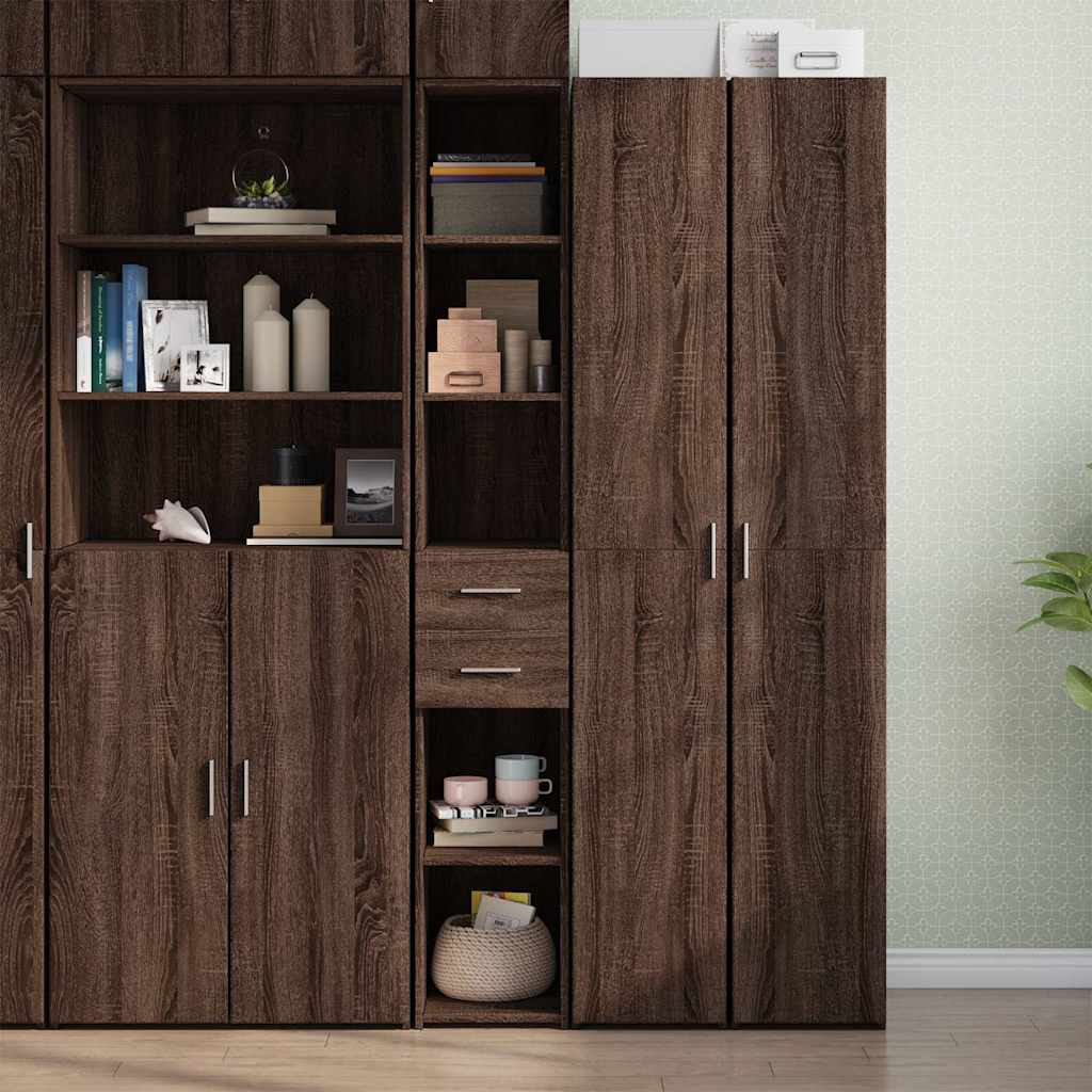 JUNG Vida Highboard Braun Eichen-Optik 30x42,5x185 cm Holzwerkstoff