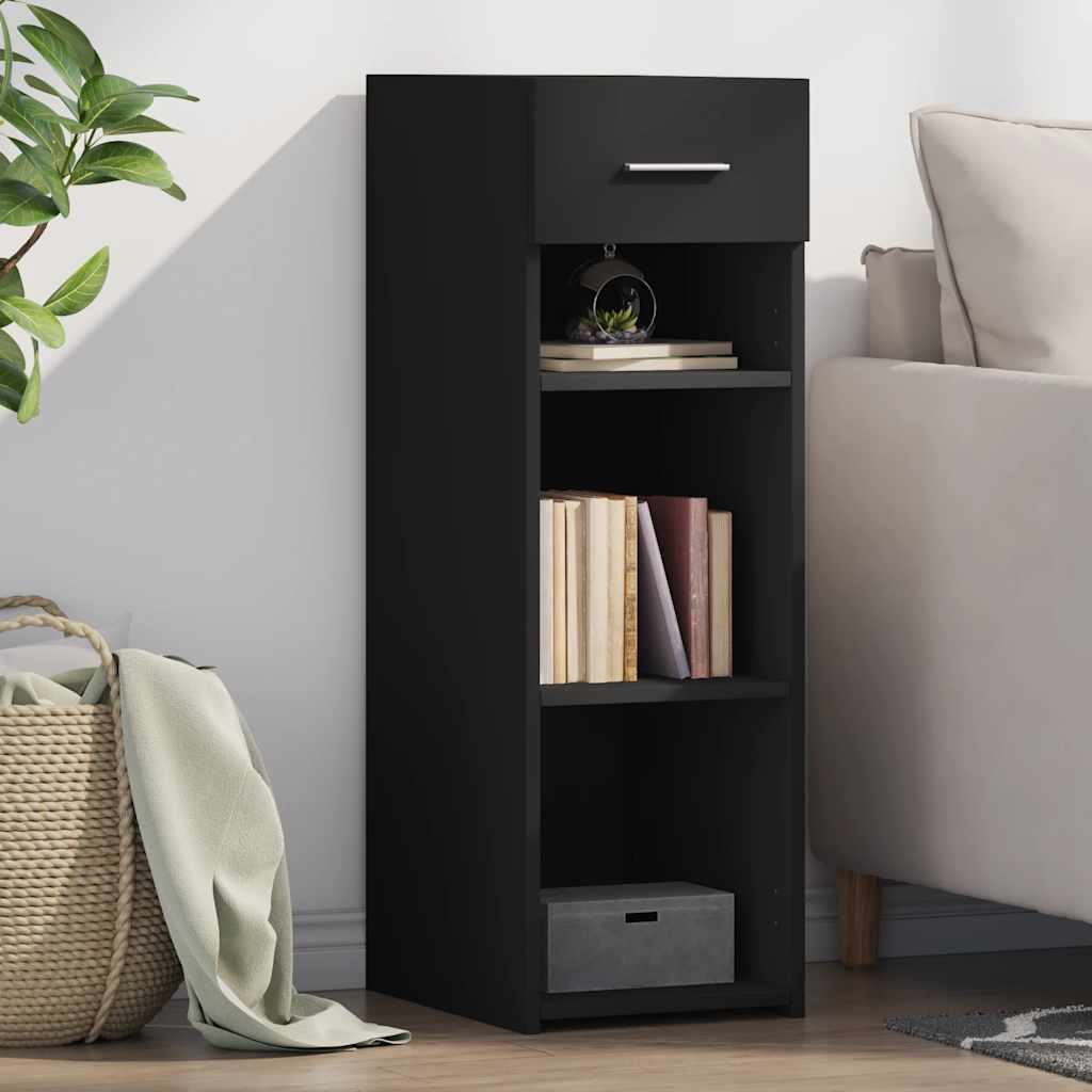 JUNG Vida Sideboard Schwarz 30x42,5x93 cm Holzwerkstoff
