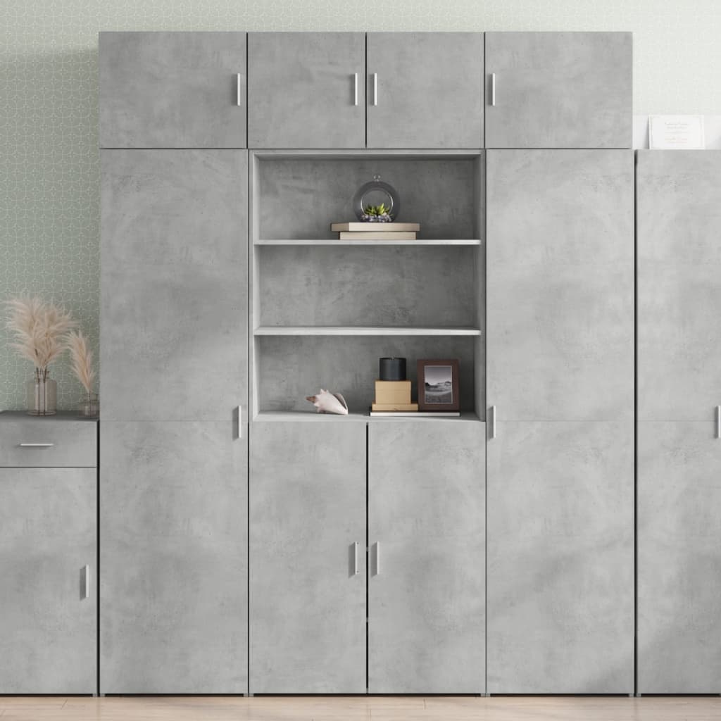 JUNG Vida Highboard Betongrau 80x42,5x185 cm Holzwerkstoff