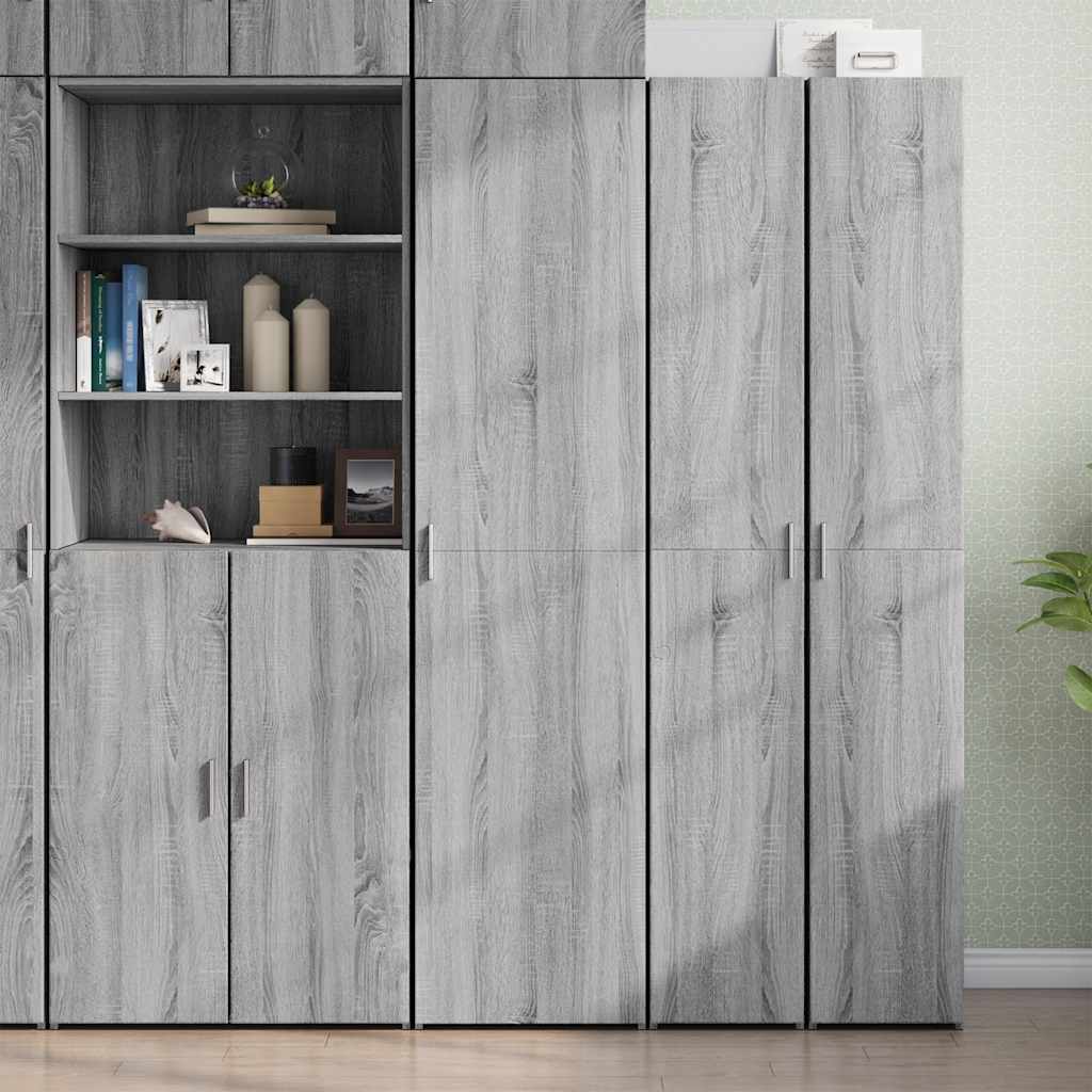 JUNG Vida Highboard Grau Sonoma 45x42,5x185 cm Holzwerkstoff