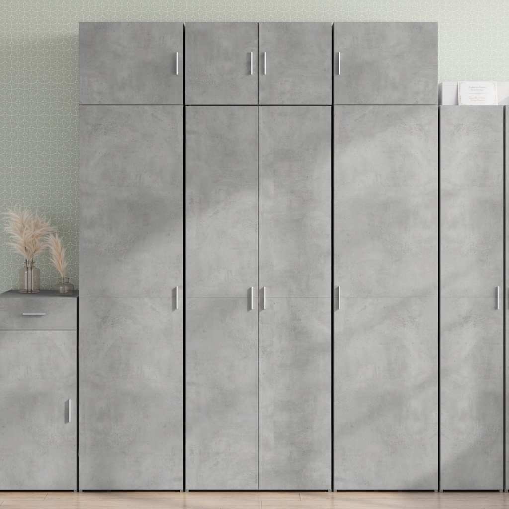 JUNG Vida Highboard Betongrau 70x42,5x185 cm Holzwerkstoff