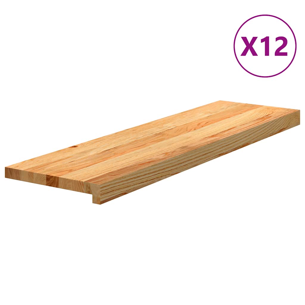 JUNG Vida Treppenstufen 12 Stk. Hellbraun 90x30x2 cm Massivholz Eiche