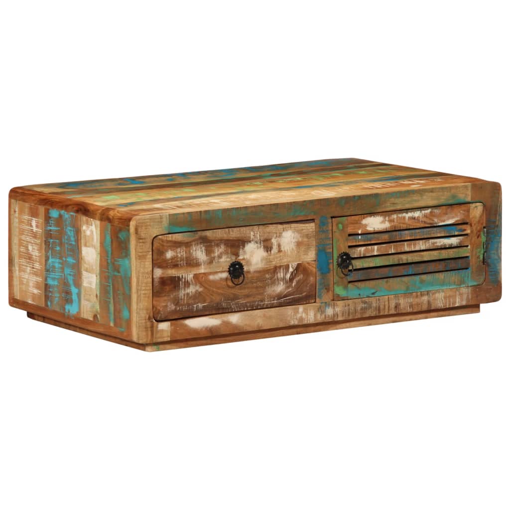 JUNG Vida Couchtisch 89x55x29 cm Altholz Massiv