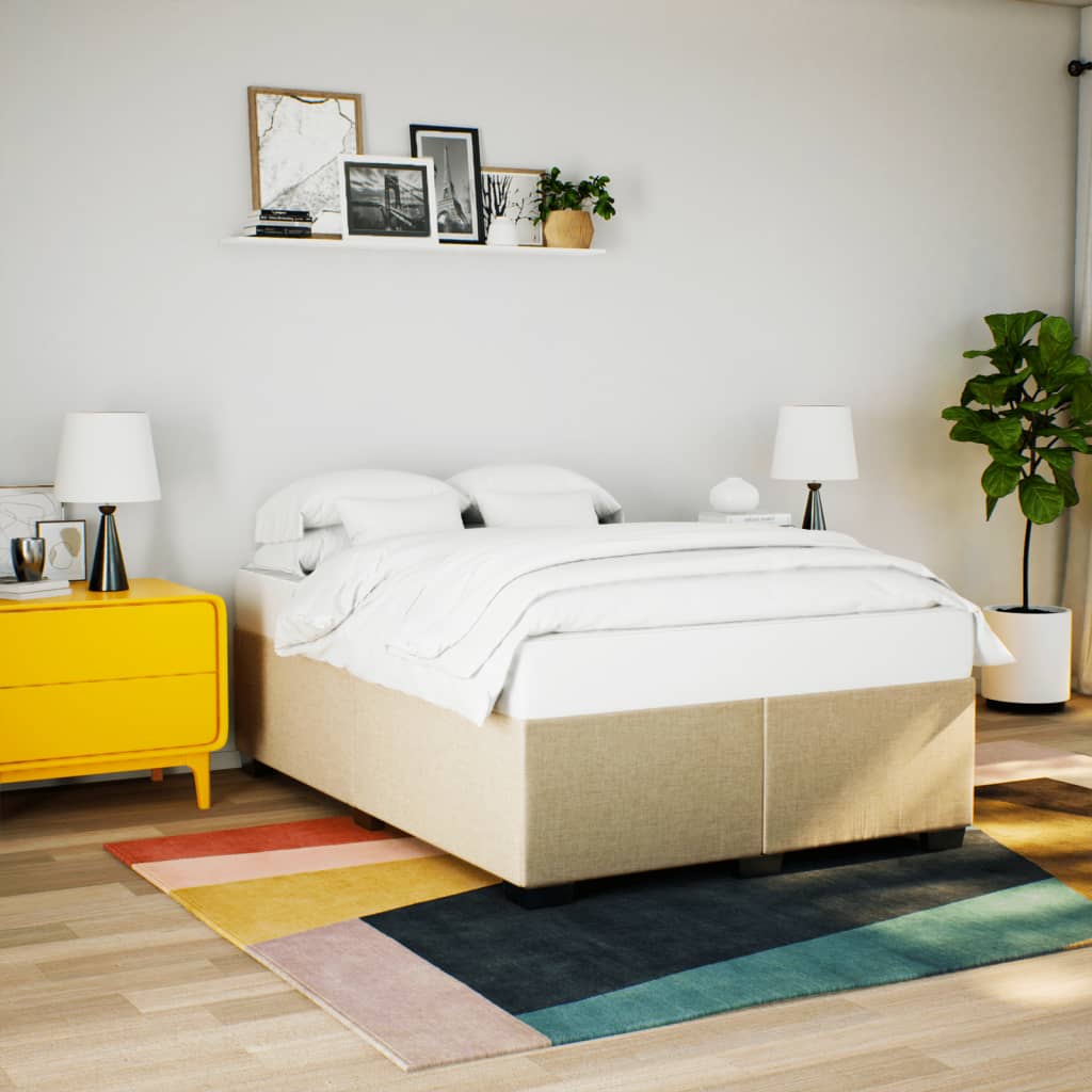 JUNG Vida Bettgestell ohne Matratze Creme 140x190 cm Stoff