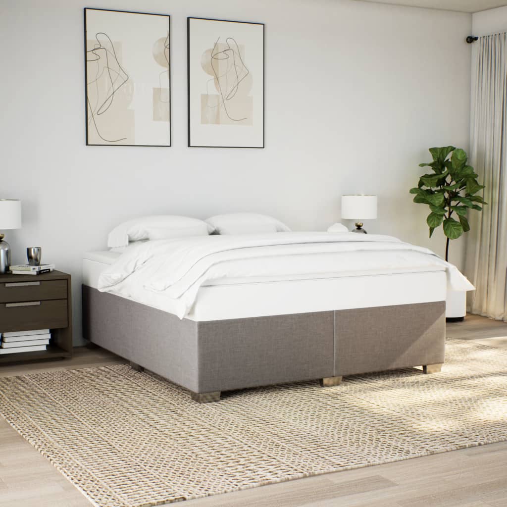 JUNG Vida Bettgestell ohne Matratze Taupe 200x200 cm Stoff
